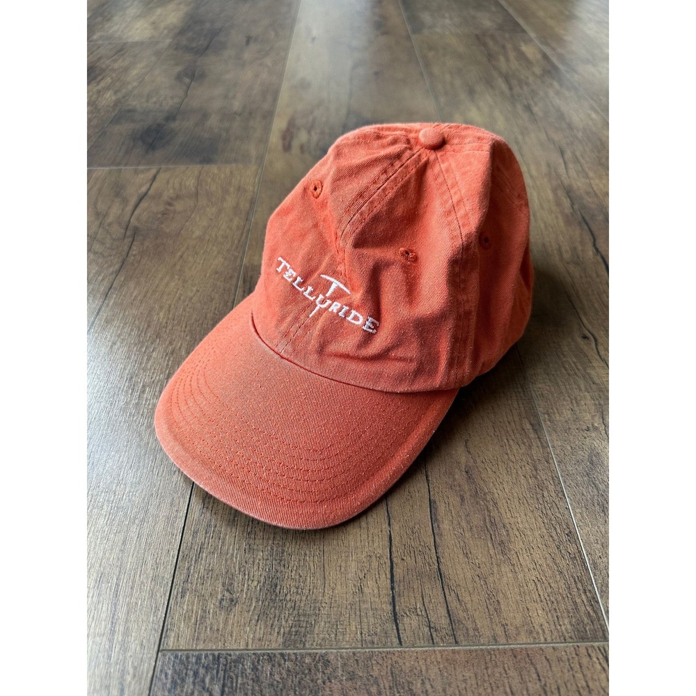 Imperial Baseball Cap Unisex One Size Telluride Embroidered Cotton Orange Washed